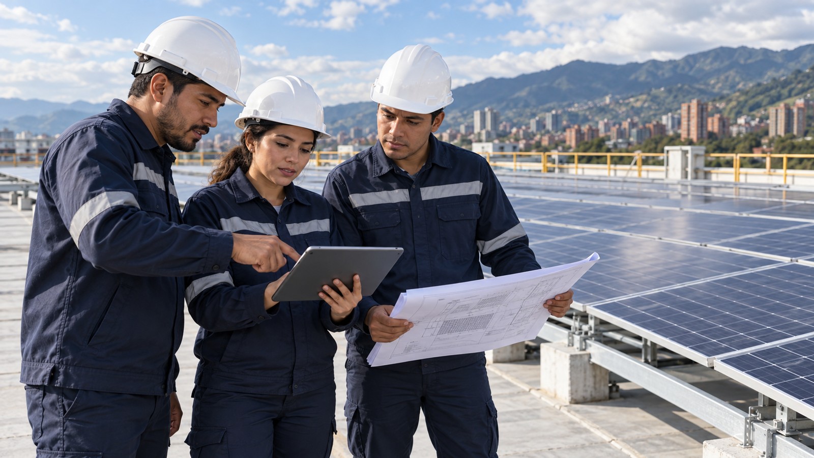 Imagen ilustrativa de ingeniería de un proyecto solar