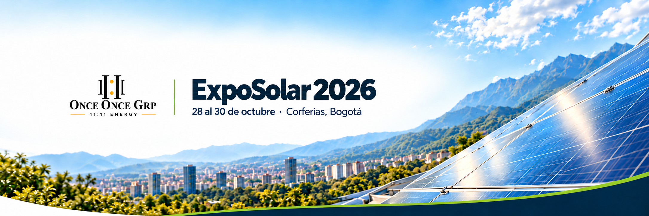 11:11 Energy en ExpoSolar 2026. 28 al 30 de octubre, Corferias, Bogotá.